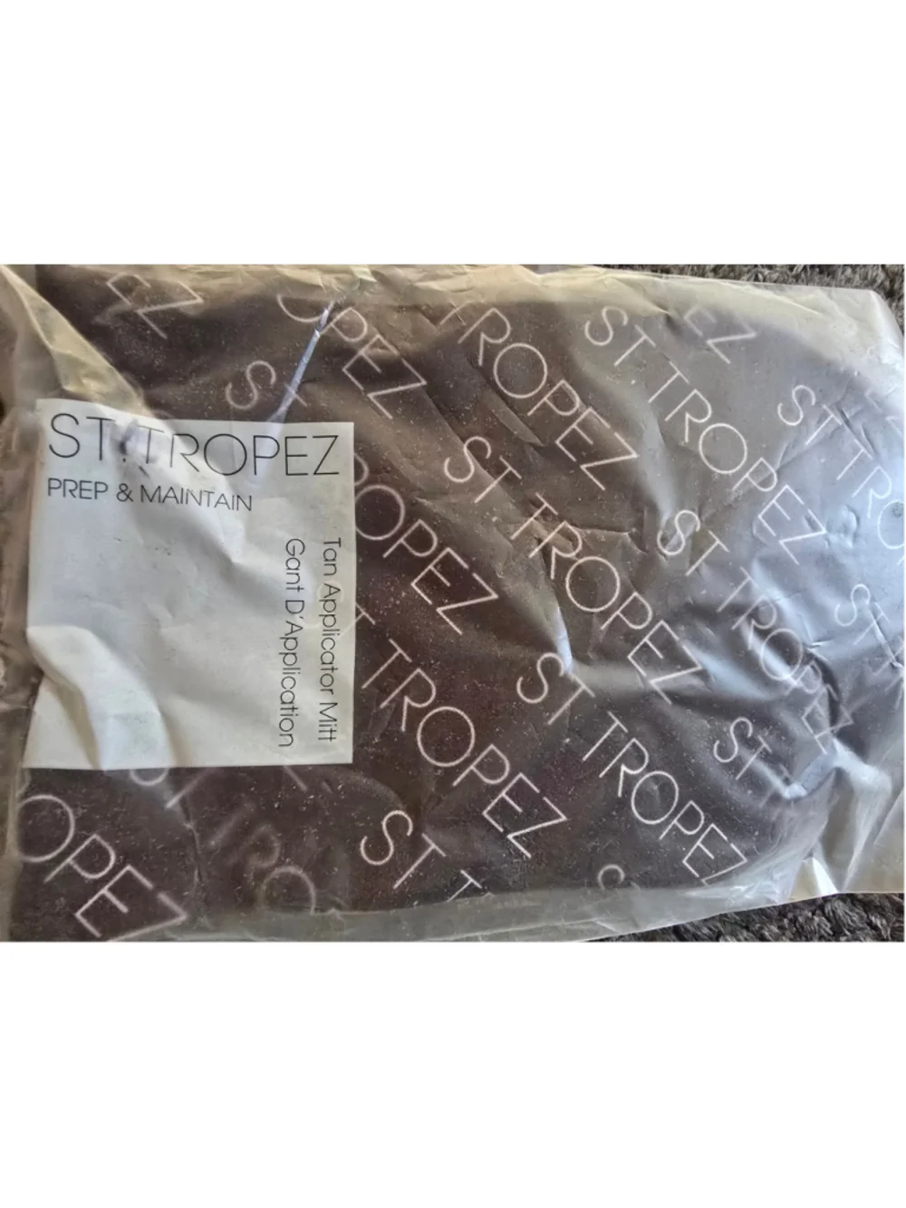 St. Tropez Women's Tan Applicator Mitt One Size Brown and White new in package